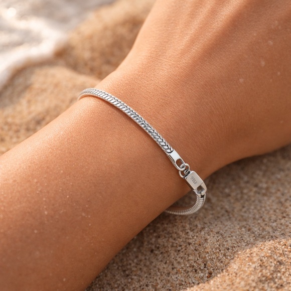 Jewelry - 925 Sterling Silver Snake Chain Bracelet | Minimalist Elegant Jewelry